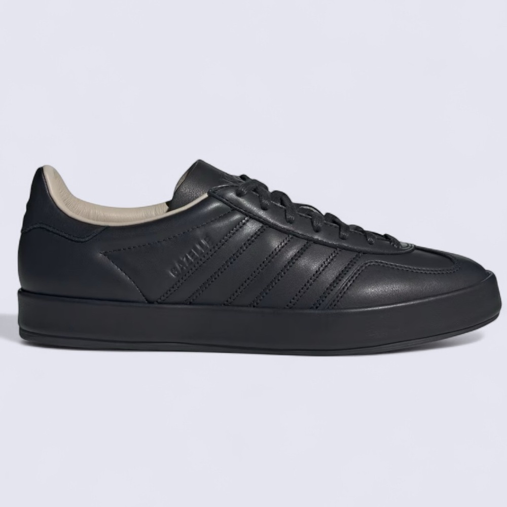 Adidas Gazelle indoor Lux sneaker shoes black leather men size 9 women 10 JH5415